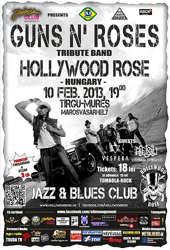 Concert Hollywood Rose (tribut Guns ‘N Roses) in Targu Mures
